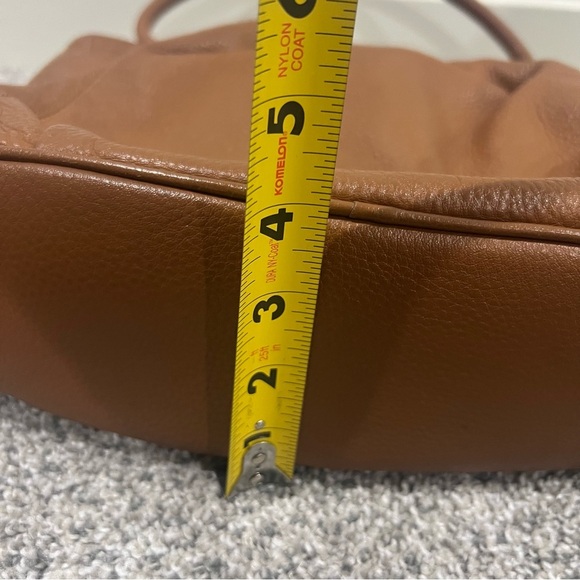 Michael Kors Astor Ring Large Tote Handbag Brown Pebbled Leather Gold Hardware - Picture 11 of 13